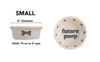 Future Poop Collection - Handmade Ceramic Pet Bowl with Funny Design