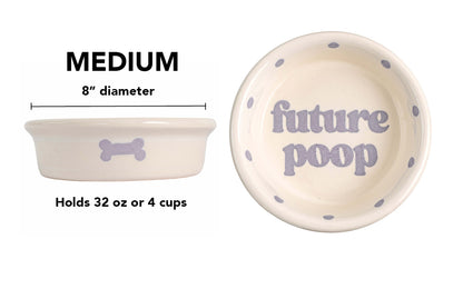 Future Poop Collection - Handmade Ceramic Pet Bowl with Funny Design