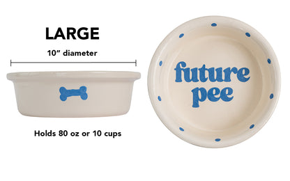 Future Pee Collection - Handmade Ceramic Pet Bowl with Funny Design