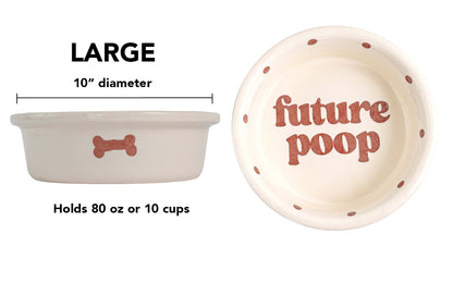 Future Poop Collection - Handmade Ceramic Pet Bowl with Funny Design