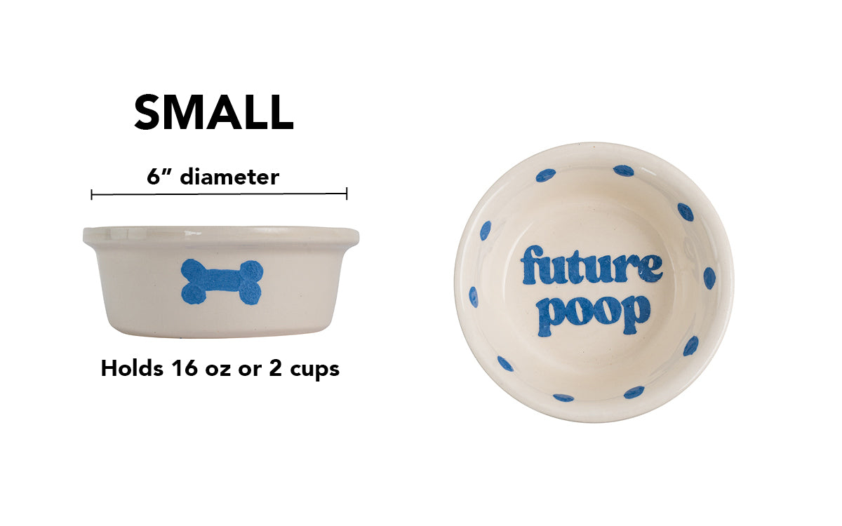 Future Poop Collection - Handmade Ceramic Pet Bowl with Funny Design