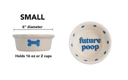 Future Poop Collection - Handmade Ceramic Pet Bowl with Funny Design