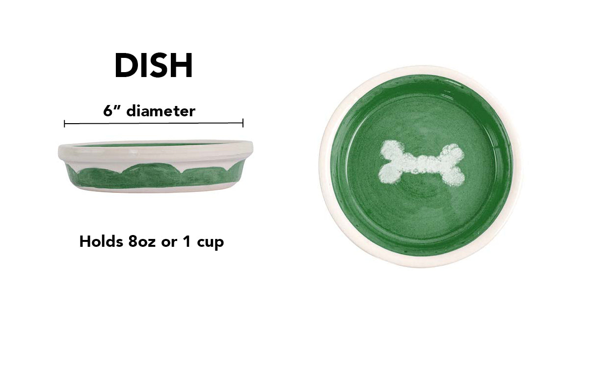 Sky Biscuit Collection - Handmade Ceramic Pet Bowl with Cloudlike Bone Design