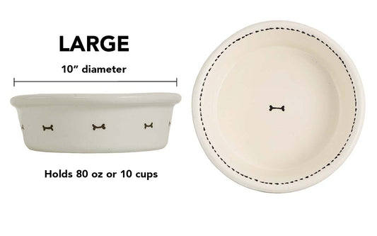 Bone & Stitch Collection - Large / Black & White