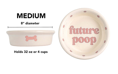 Future Poop Collection - Handmade Ceramic Pet Bowl with Funny Design