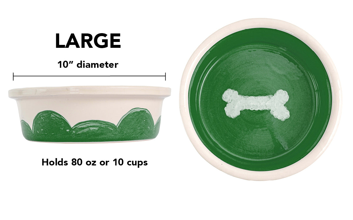 Sky Biscuit Collection - Handmade Ceramic Pet Bowl with Cloudlike Bone Design