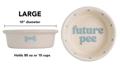 Future Pee Collection - Handmade Ceramic Pet Bowl with Funny Design