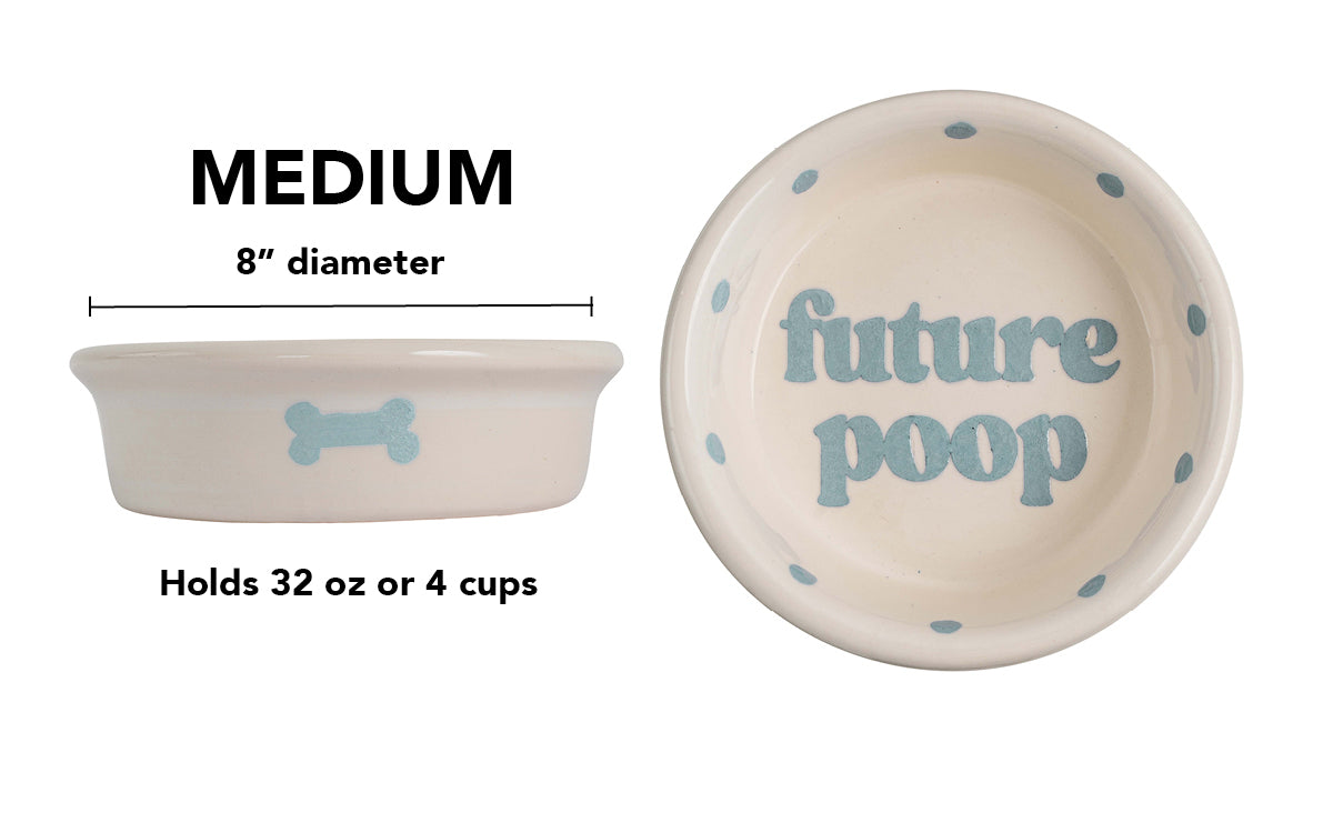 Future Poop Collection - Handmade Ceramic Pet Bowl with Funny Design