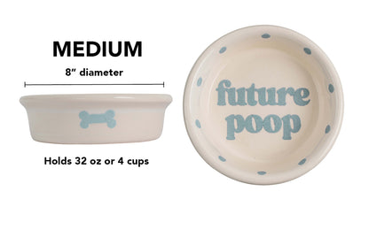 Future Poop Collection - Handmade Ceramic Pet Bowl with Funny Design