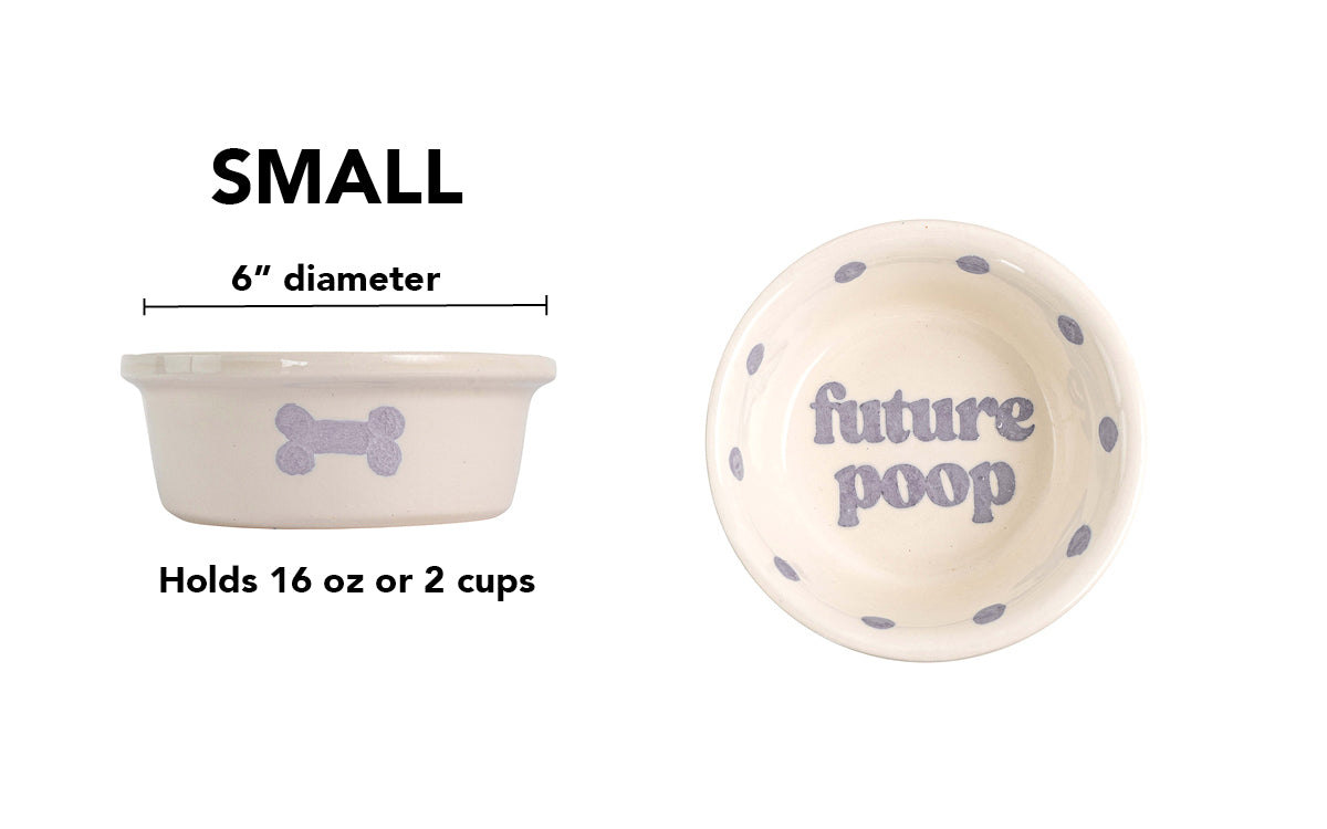 Future Poop Collection - Handmade Ceramic Pet Bowl with Funny Design