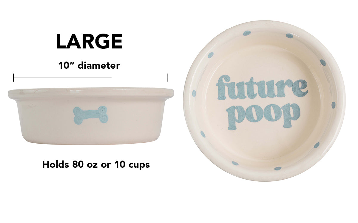 Future Poop Collection - Handmade Ceramic Pet Bowl with Funny Design