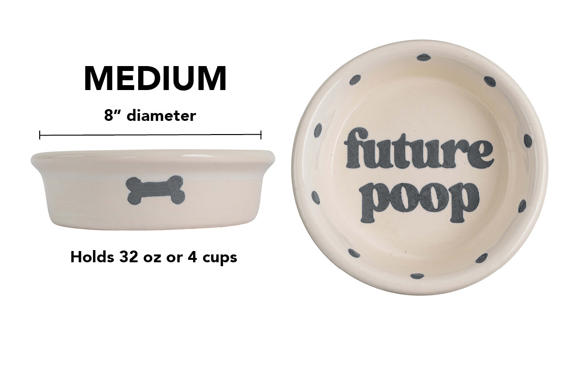 Future Poop Collection - Handmade Ceramic Pet Bowl with Funny Design