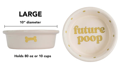 Future Poop Collection - Handmade Ceramic Pet Bowl with Funny Design
