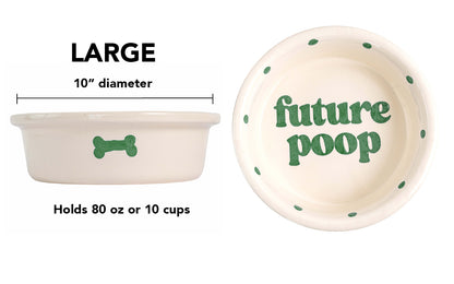 Future Poop Collection - Handmade Ceramic Pet Bowl with Funny Design