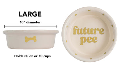 Future Pee Collection - Handmade Ceramic Pet Bowl with Funny Design