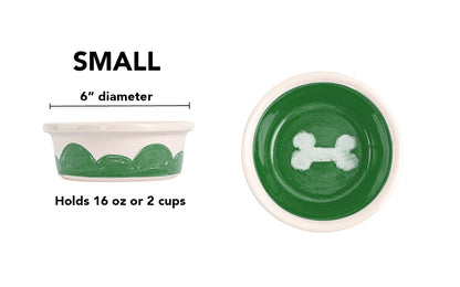 Sky Biscuit Collection - Handmade Ceramic Pet Bowl with Cloudlike Bone Design