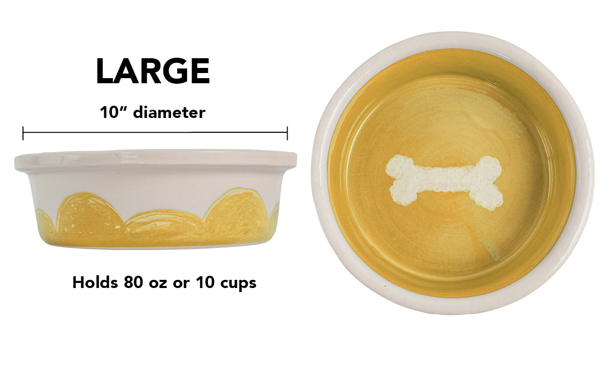 Sky Biscuit Collection - Handmade Ceramic Pet Bowl with Cloudlike Bone Design