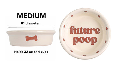 Future Poop Collection - Handmade Ceramic Pet Bowl with Funny Design