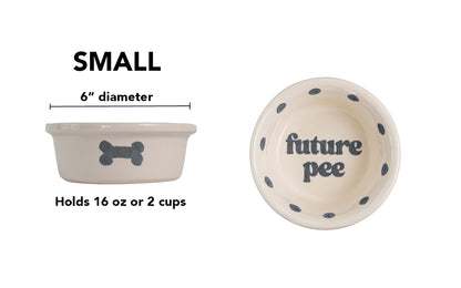 Future Pee Collection - Handmade Ceramic Pet Bowl with Funny Design